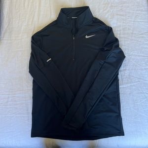 Nike Men's Dri Fit 1/2 Zip Running Active Pullover Black (Medium)